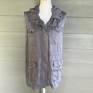 Me Jane Hooded Full Zip Utility Vest